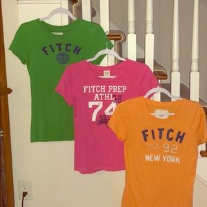 Abercrombie shirt sleeve t shirts, 3 colors.